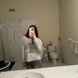 Vintage Abercrombie and fitch crewneck heather grey size x small